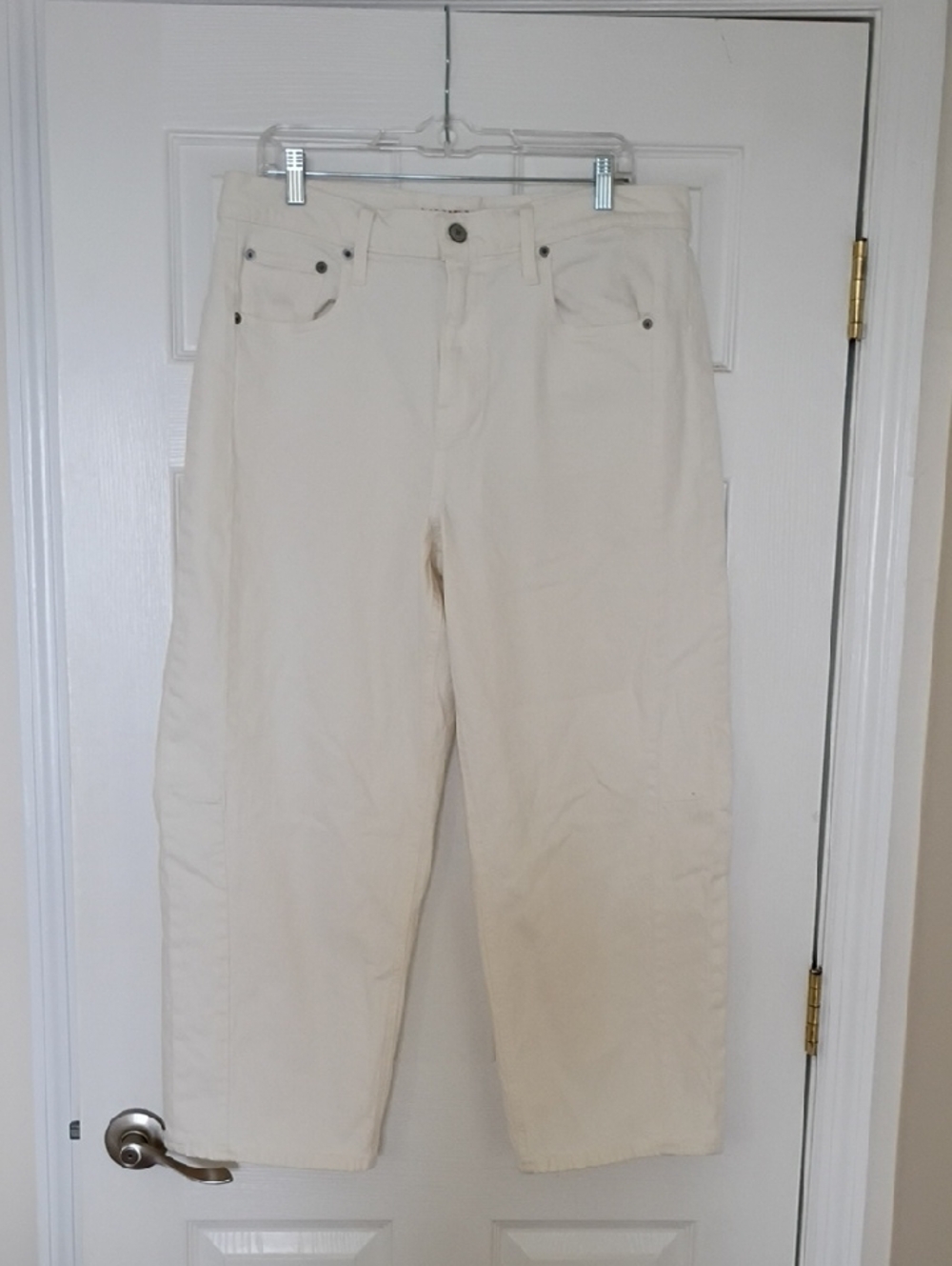 Lucky Brand Ivory Barrel Jeans, 12